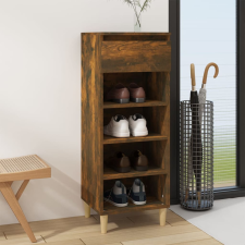 vidaXL füstös tölgyszínű szerelt fa cipősszekrény 40x36x105 cm bútor