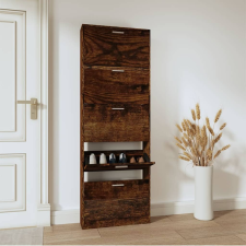 vidaXL füstös tölgyszínű szerelt fa cipősszekrény 59 x 17 x 169 cm bútor
