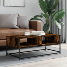 vidaXL füstös tölgyszínű szerelt fa dohányzóasztal 100 x 51 x 40 cm bútor