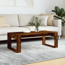 vidaXL füstös tölgyszínű szerelt fa dohányzóasztal 102x50x35 cm bútor