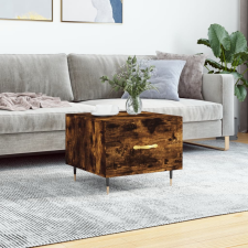 vidaXL füstös tölgyszínű szerelt fa dohányzóasztal 50 x 50 x 40 cm bútor