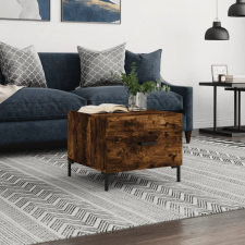 vidaXL füstös tölgyszínű szerelt fa dohányzóasztal 50 x 50 x 40 cm bútor