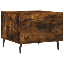 vidaXL füstös tölgyszínű szerelt fa dohányzóasztal 50 x 50 x 40 cm (829438) bútor