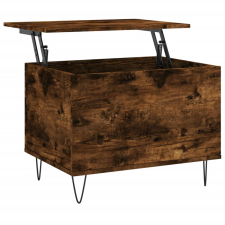 vidaXL füstös tölgyszínű szerelt fa dohányzóasztal 60x44,5x45 cm (830953) bútor