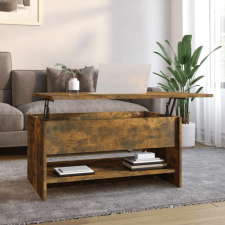 vidaXL füstös tölgyszínű szerelt fa dohányzóasztal 80 x 50 x 40 cm bútor