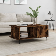 vidaXL füstös tölgyszínű szerelt fa dohányzóasztal 90 x 50 x 40 cm bútor