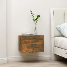 vidaXL Füstös tölgyszínű szerelt fa éjjeliszekrény 40 x 30 x 30 cm bútor