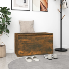 vidaXL füstös tölgyszínű szerelt fa előszobapad 80 x 40 x 45 cm bútor