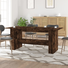 vidaXL füstös tölgyszínű szerelt fa étkezőasztal 180 x 90 x 76 cm bútor