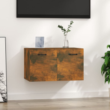 vidaXL füstös tölgyszínű szerelt fa faliszekrény 60 x 36,5 x 35 cm bútor