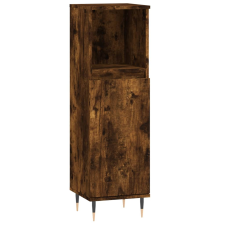 vidaXL füstös tölgyszínű szerelt fa fürdőszobaszekrény 30x30x100 cm (831553) fürdőszoba bútor