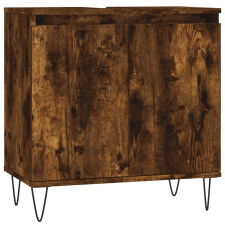 vidaXL füstös tölgyszínű szerelt fa fürdőszobaszekrény 58 x 33 x 60 cm (831585) fürdőszoba bútor