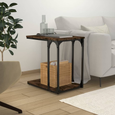 vidaXL füstös tölgyszínű szerelt fa kisasztal 50 x 35 x 52 cm bútor