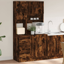 vidaXL füstös tölgyszínű szerelt fa konyhaszekrény 95 x 50 x 180 cm bútor