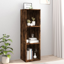 vidaXL füstös tölgyszínű szerelt fa könyv-/TV-szekrény 36x30x114 cm bútor