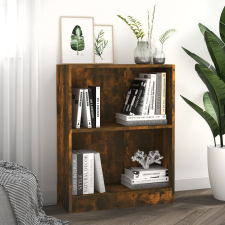 vidaXL füstös tölgyszínű szerelt fa könyvespolc 60 x 24 x 74,5 cm bútor