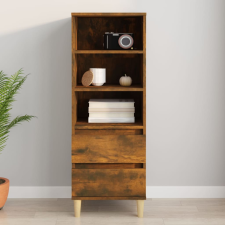 vidaXL füstös tölgyszínű szerelt fa magasszekrény 40 x 36 x 110 cm bútor