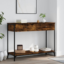 vidaXL Füstös tölgyszínű szerelt fa tálalóasztal 100 x 34,5 x 75 cm bútor