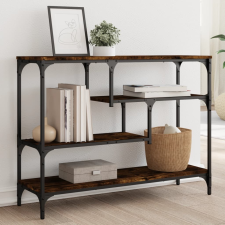vidaXL füstös tölgyszínű szerelt fa tálalóasztal 100x30x75 cm bútor