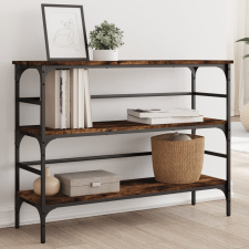 vidaXL füstös tölgyszínű szerelt fa tálalóasztal 100x32x75 cm bútor