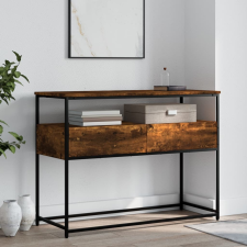 vidaXL füstös tölgyszínű szerelt fa tálalóasztal 100x40x75 cm bútor