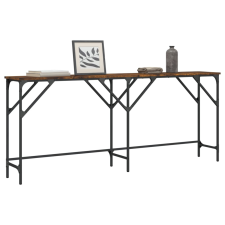 vidaXL füstös tölgyszínű szerelt fa tálalóasztal 180x29x75 cm bútor