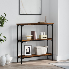 vidaXL füstös tölgyszínű szerelt fa tálalóasztal 75x22,5x75 cm bútor