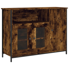 vidaXL füstös tölgyszínű szerelt fa tálalószekrény 100 x 35 x 75 cm (835511) bútor