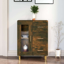 vidaXL füstös tölgyszínű szerelt fa tálalószekrény 69,5 x 34 x 90 cm bútor