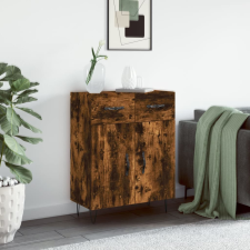vidaXL füstös tölgyszínű szerelt fa tálalószekrény 69,5 x 34 x 90 cm bútor