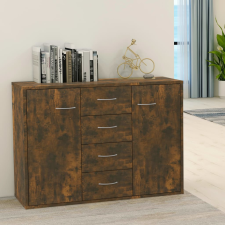 vidaXL füstös tölgyszínű szerelt fa tálalószekrény 88 x 30 x 65 cm bútor