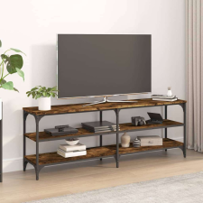 vidaXL füstös tölgyszínű szerelt fa TV-szekrény 140x30x50 cm bútor