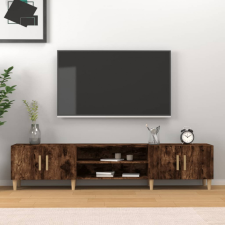 vidaXL füstös tölgyszínű szerelt fa TV-szekrény 180x31,5x40 cm bútor