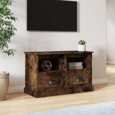 vidaXL füstös tölgyszínű szerelt fa TV-szekrény 80 x 35 x 50 cm bútor