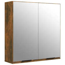 vidaXL füstös tölgyszínű tükrös fürdőszobaszekrény 64 x 20 x 67 cm (817066) fürdőszoba bútor