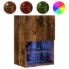 vidaXL füstös tölgyszínű TV-szekrény LED-lámpákkal 40,5x30x60 cm (837037) bútor