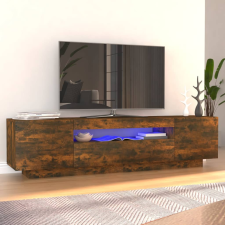 vidaXL füstös tölgyszínű TV-szekrény LED-világítással 160x35x40 cm bútor