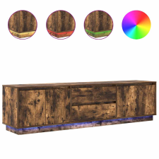 vidaXL füstös tölgyszínű TV-szekrény LED-világítással 193,5x41x50 cm (3328439) bútor