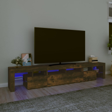 vidaXL füstös tölgyszínű TV-szekrény LED-világítással 230x36,5x40 cm bútor