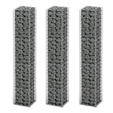 vidaXL Gabion Szett 3 db Fal Drót 25 x 150 cm kerti bútor