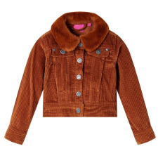 vidaXL Gyerek kabát Corduroy Cognac 140 gyerek kabát, dzseki