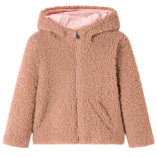 vidaXL Gyerek kapucnis kabát Teddy Light Cognac 92 gyerek kabát, dzseki