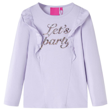 vidaXL Gyerek póló hosszú ujjú Light Lilac 104 gyerek póló