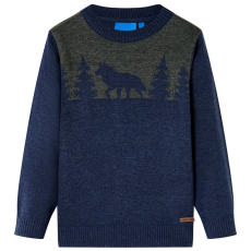 vidaXL Gyerek pulóver kötött Navy 116