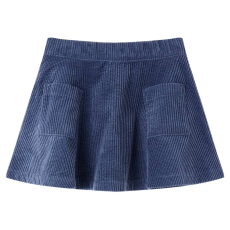 vidaXL Gyerek szoknya zsebekkel Corduroy Navy 104