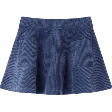 vidaXL Gyerek szoknya zsebekkel Corduroy Navy 92 (13884)