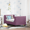 vidaXL Gyerekágy keret fejtámlával Lila 70 x 140 cm Bársony