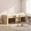 vidaXL Gyerekek Magas Ágykeret 2 pcs Sonoma Tölgy 90 x 200 cm