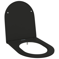 vidaXL Gyorsan Rögzíthető WC Ülőke Puha Zárással - Duroplast, Fekete (42002368) takarító és háztartási eszköz