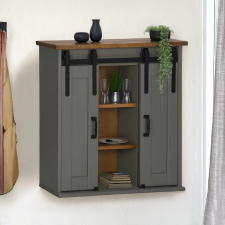 vidaXL HALDEN fenyőfa akasztószekrény 2 tolóajtóval 75x22,5x70 cm bútor